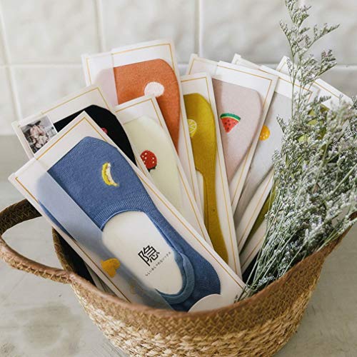 No Show Socks Women Non Slip Low Cut Flat Liner Socks Cute Non-skid Grip Boat Casual Invisible Socks 8 Pairs3