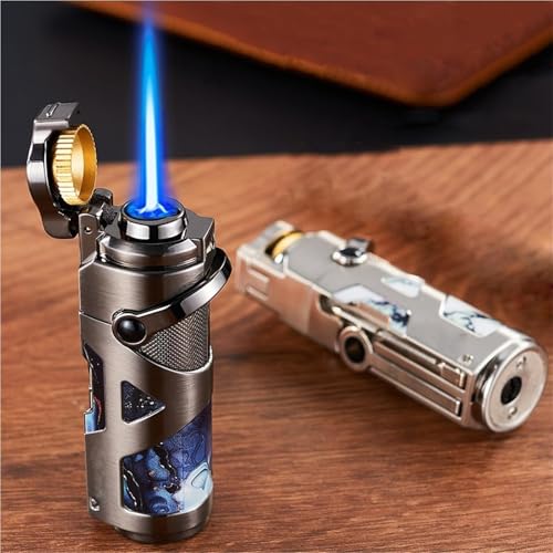 Encendedor tipo soplete recargable de metal y butano miniatura 3