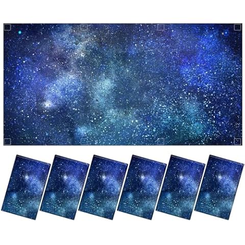 Kittmip 6 Pcs Fluorescent Light Covers with 48 Magnets Decorative Magnetic Light Filters for Ceiling Lights Classroom Office Kitchen Decoration (Starry) Cover