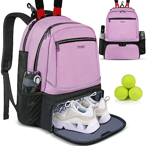 Image of Ytonet Tennis Bag Tennis Backpack for Women Men 2 Rackets