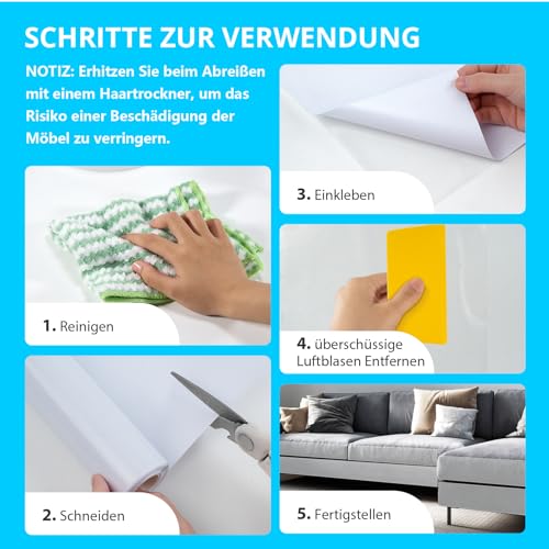 Kratzschutzfolie für Katzen, 5m, Selbstklebende Kratzmatte für Möbel, Sofas und Wände, Wiederverwendbar, Kratzschutz Wand, Schutz vor Kratzern durch Katzen und Hunde
