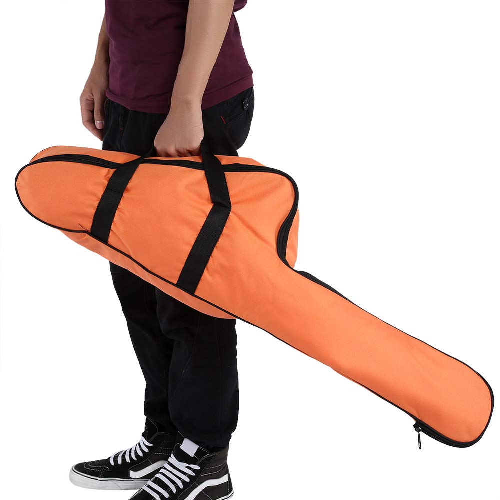 Bolsa de transporte para motosierra, portátil naranja Oxford Bolsa de transporte para motosierra Estuche protector Bolsas de almacenamiento Soporte 35.04 "x 18.90" x 5.12 "