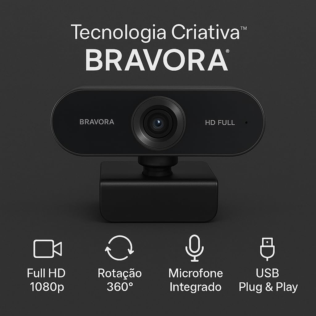 Review Webcam Full HD BRAVORA®: descubra como elevar suas videoconferências e streams! 6 51pITDKIhfL. AC SL1024