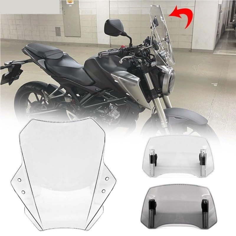 Déflecteur vent pare-brise réglable universel pour moto MT07 MT09 CB1000R