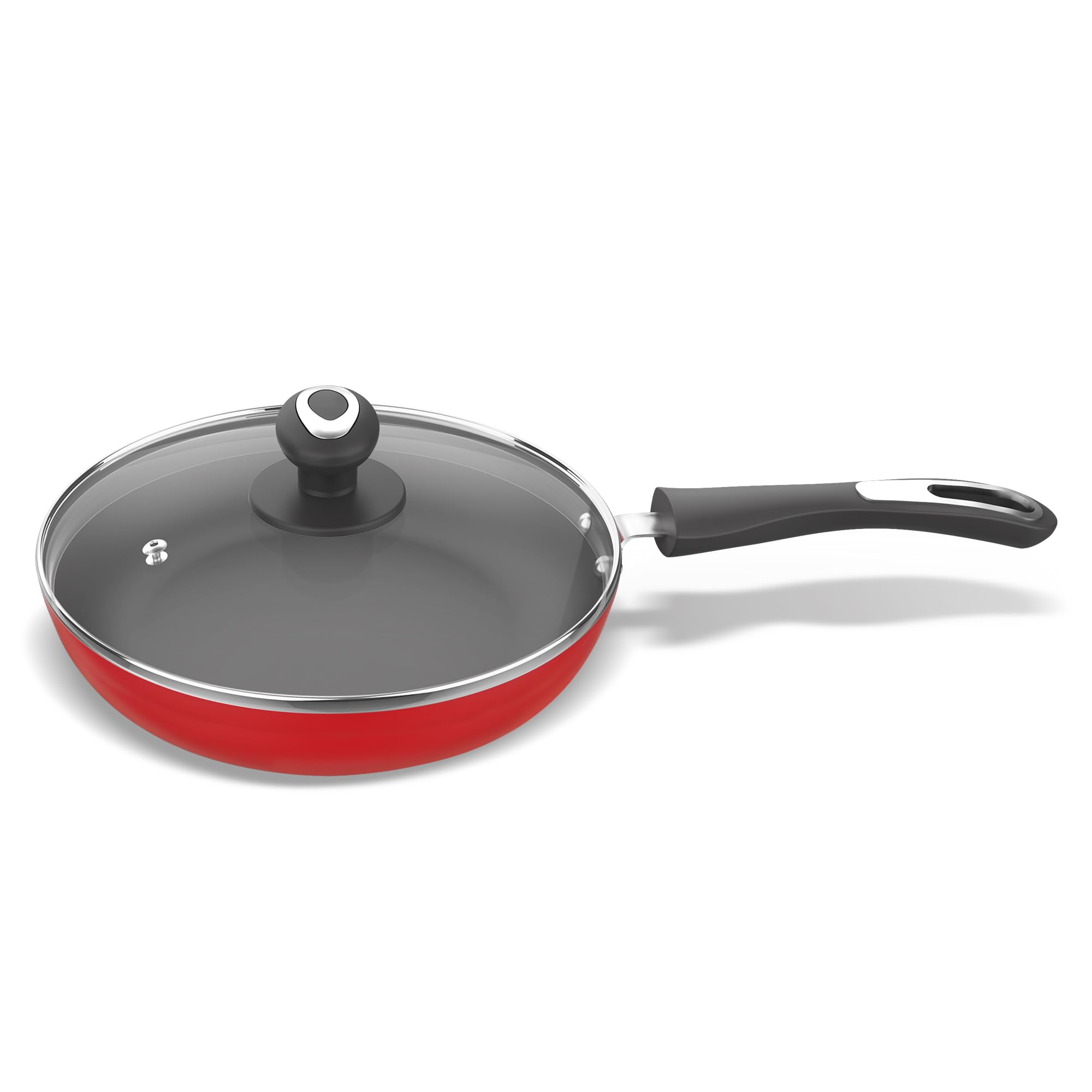 ‎Preethi Dura Collection Non Stick Fry Pan, 26 cm, with Glass Lid, Gas & Induction Compatible, 5 Star Non Stick Effect, Chilly Red (B08L5WR98R) Amazon Price History, Amazon Price Tracker