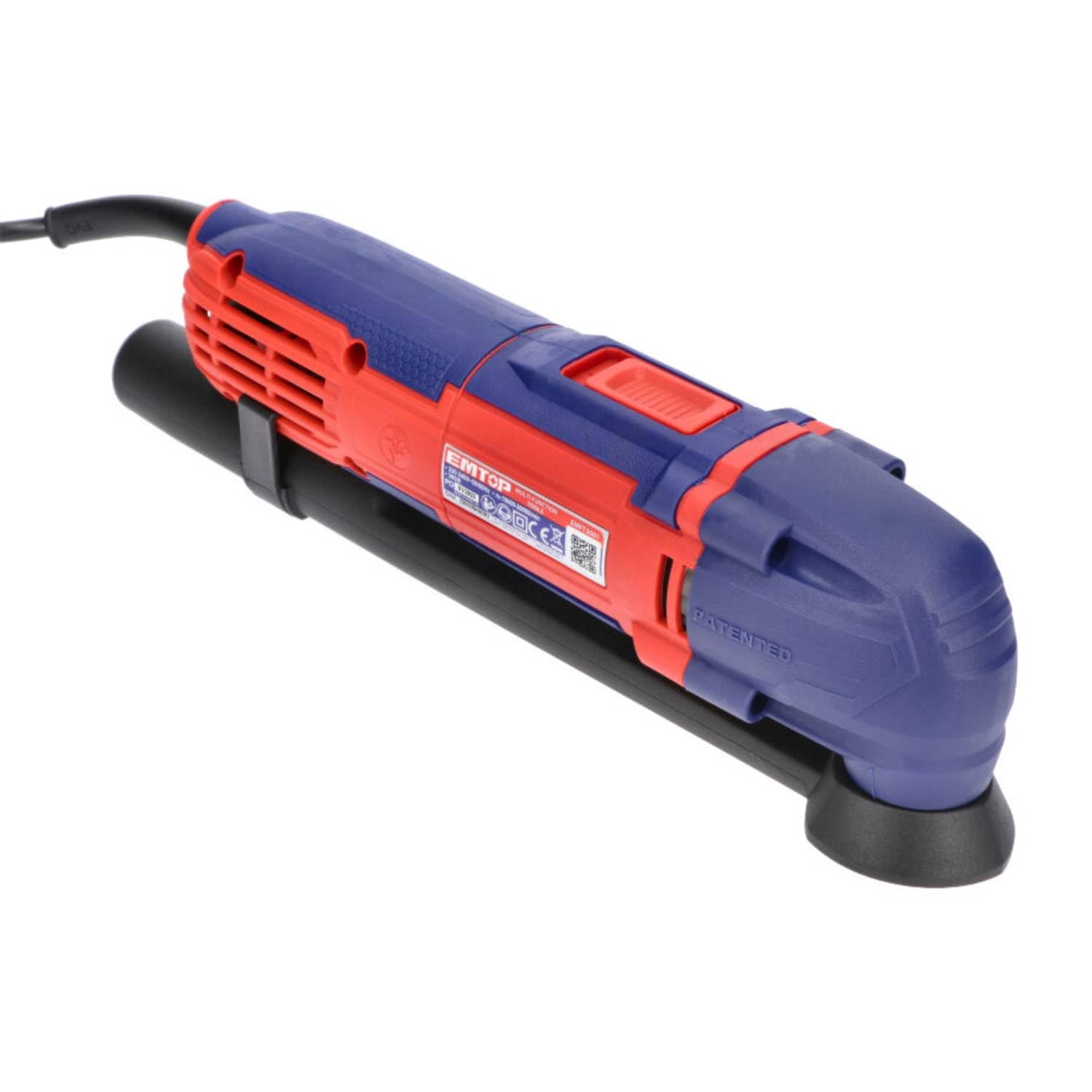 EMTOP - Multiherramienta Oscilante Eléctrica | 300 W | 220-240 V | 10000-20000 RPM | Incluye 6 Accesorios | Para Cortar, Lijar y Raspar Madera, Metal y Plástico | Diseño Robusto