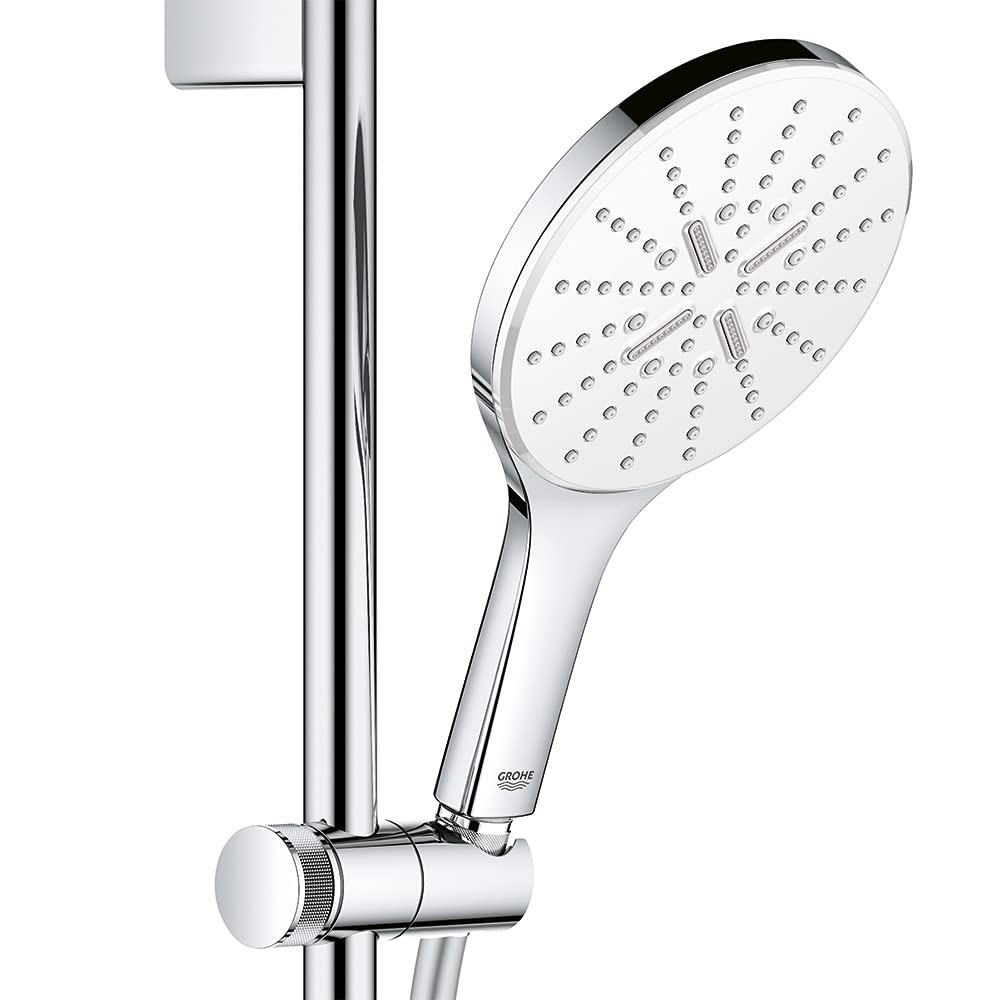 GROHE Ensemble de douche Vitalio SmartActive 150, pommeau de douche VitalioSmartActive 3 jets, barre de 600mm, flexible tuyau de douche VitalioFlex Trend 1750mm, chromé, 26598000 (Import Allemagne)