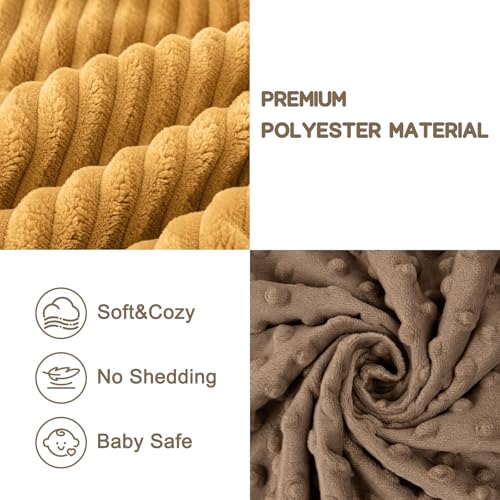 Image of Baby Security Blanket for Boys and Girls Lovey Lion 15 Inch Brown