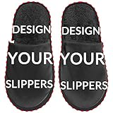 Custom Furry Slippers Unisex House Shoes Personalized Flat Slippers Add Your Photo Name Quote Fuzzy...