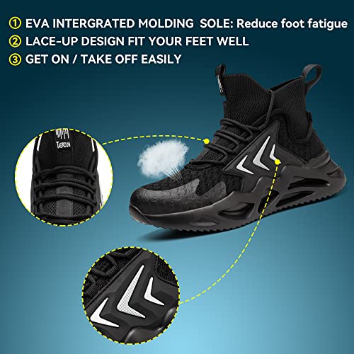 Image of Steel Toe Work Boots for Men Slip on Chelsea Boot with Kevlar Anti-Puncture Sole, ASTM F 2412-24, Men's Industrial & Construction Shoes, Non-Slip Safety Shoes