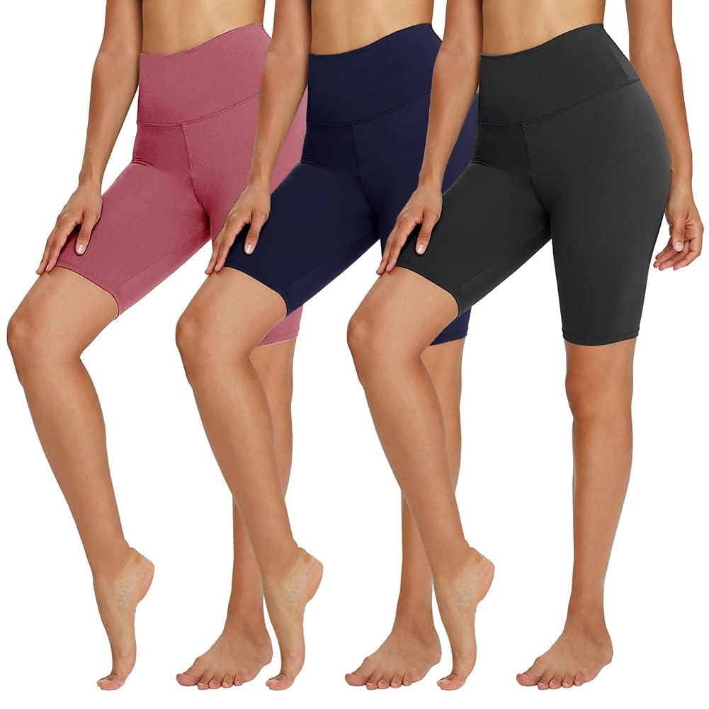 TNNZEET 3er Pack Radlerhose Damen High Waist Shorts Kurze Sporthose Blickdicht Sommer Leggings Unter Kleider für Sport Yoga