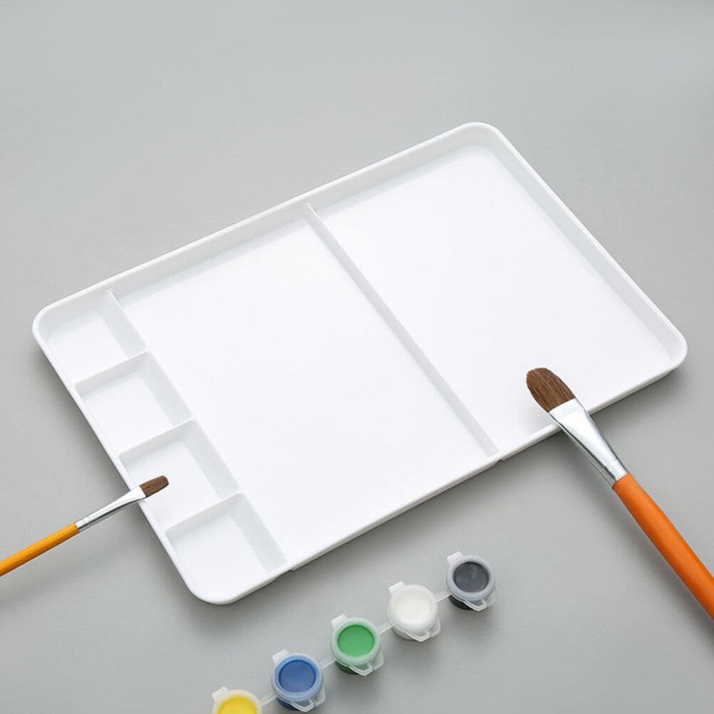Palette de Peinture Carrée à Compartiments pour Étudiants et Peintres