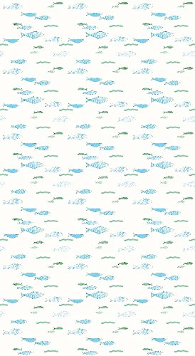 Papel de Parede Peixe Sandra Javera Branco Amarelo