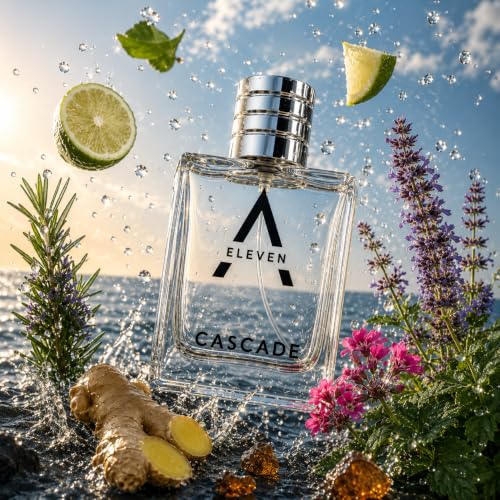Image of A ELEVEN Marine Bergamot Ginger Unisex Perfume Spray Aromatic Fresh Fragrance Rosemary Sage Geranium Notes Olibanum Patchouli Long Lasting Scent 50ml