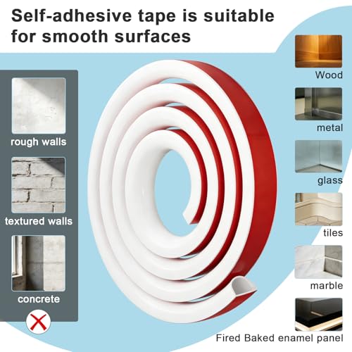 ddckj 3.5M Mini Kabelkanal Weiß Selbstklebend Flexibler Kabelkanal Kabel Verstecken zum Schutz 1 Kabel Halbrunde Kabelschacht für alle Netzkabel in Haushalt, Bür und Schule