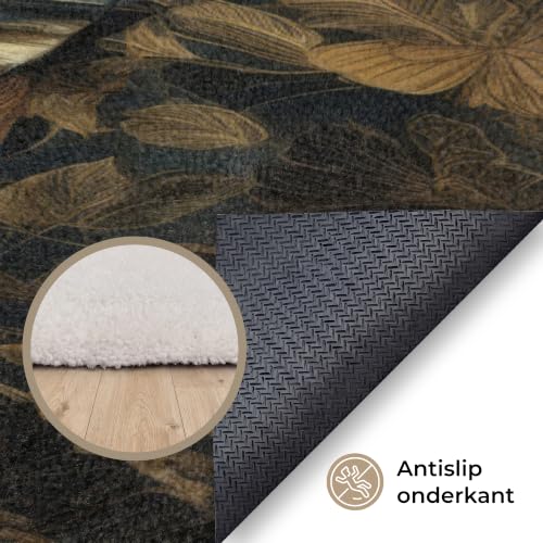 Alfombra salon rectangular de pelo corto con mariposas decorativas de 90x150 cm 4