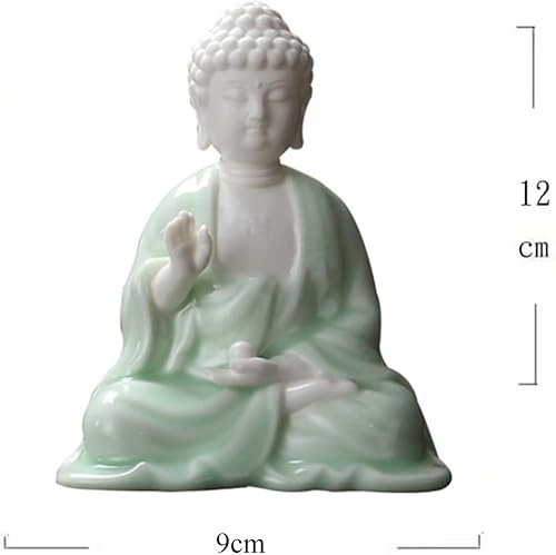 Miniatura 2 de Estatua de Buda de cerámica Estatua de Buda Buda,Estatuas de Buda para decoración del hogar,Decoración Zen del estatuto de Buda,Decoración de Buda