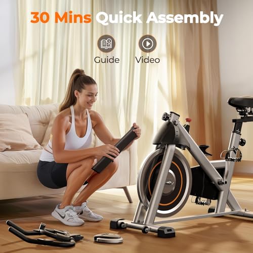 Foto de YOSUDA Exercise Bike, Brake Pad Stationary Bike for Home with Exclusive App, Magnetic Indoor Cycling Bike with 300 lb Weight Capacity, Low Noise, Tablet Holder and Fitness Courses for Weight Loss (imagen 7)