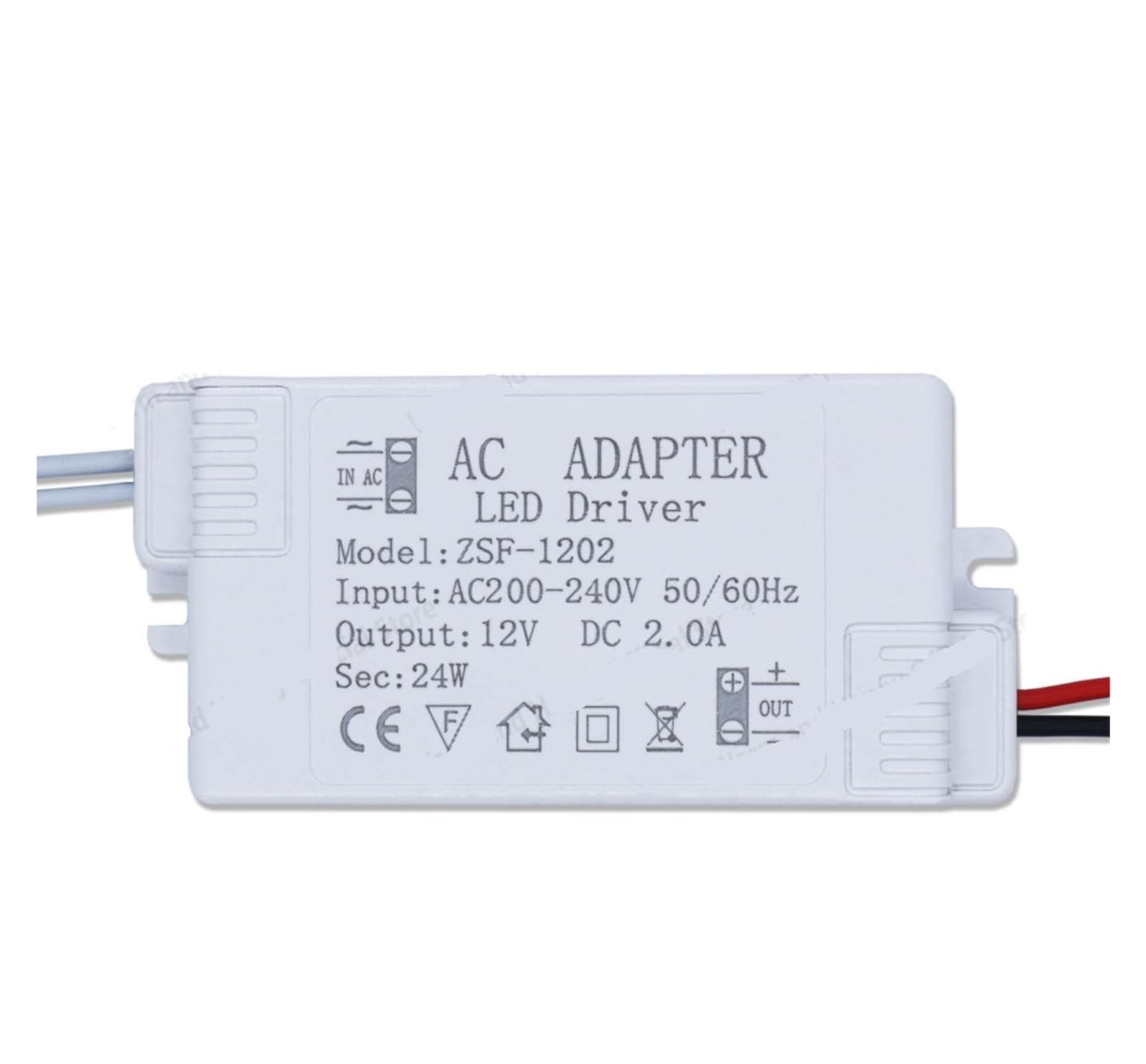 Alimentation LED 24W DC12V compacte avec boîtier isolant de protection