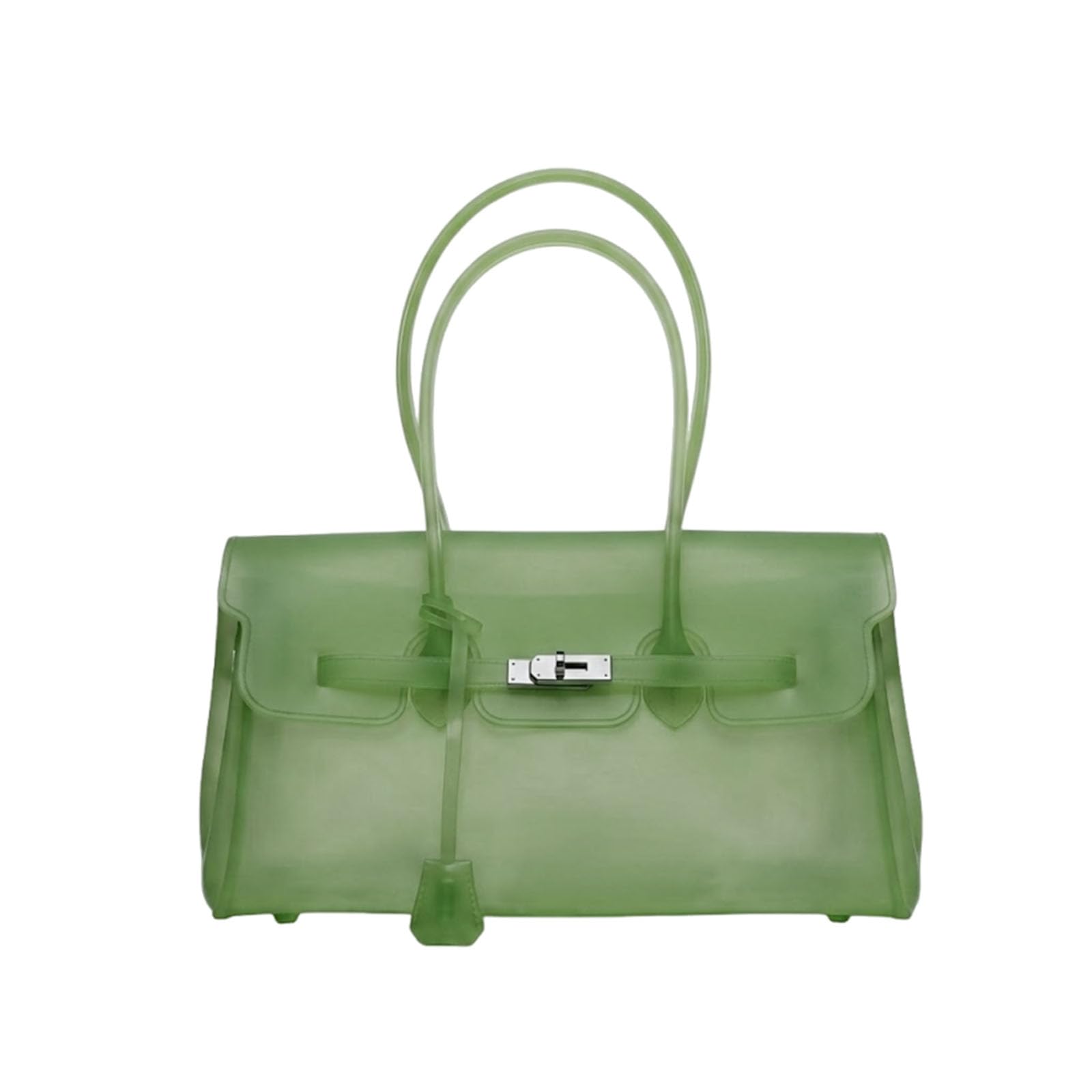 Jelly Tote Bag, Horizental, TPU, Multi-Color Shoulder Bag for Daily, Commuting