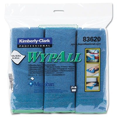 Chiffon bleu Wypall Kimberly Clark microfibre poussière et graisse