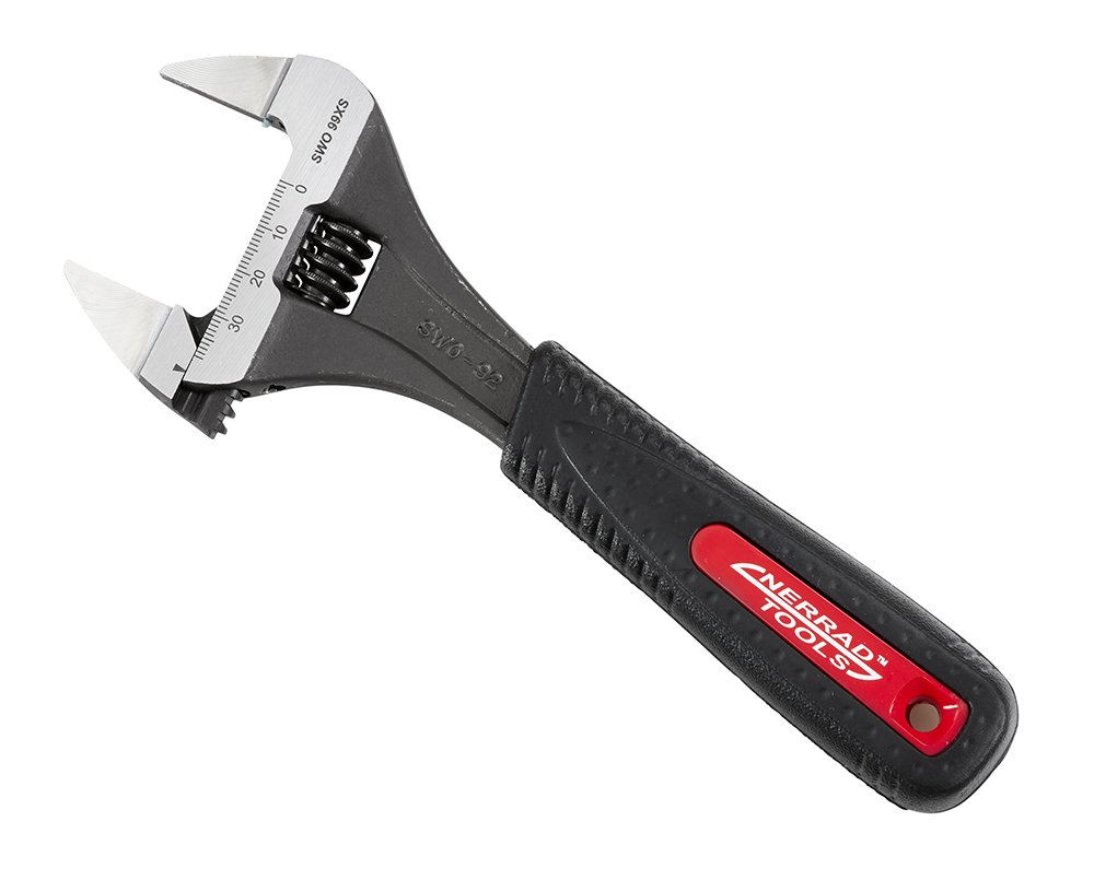 Nerrad Silver Tools Ntswo8xs Extra Slim Adjustable Super Wide Opening Irega Wrench, 8-Inch