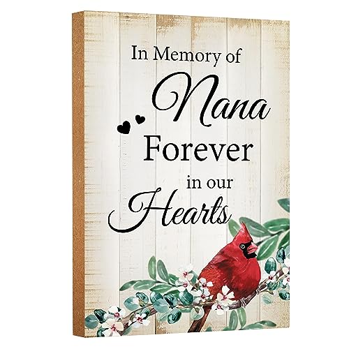 LifeSong Milestones Wooden Memorial Shelf Décor & Tabletop Signs | Loving Memory Gifts | Handcrafted Keepsakes (In Memory Of Nana (White))