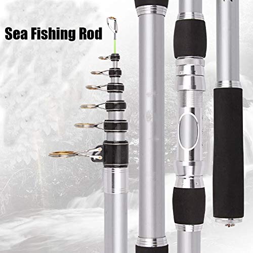 Canne à Pêche Télescopique Carbone Ultralégère – 1,8-5,4m, Jaune, Voyage