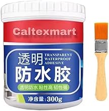 Caltexmart Crack Seal Glue with Brush Transparent Waterproof Resin Epoxy for Roof Leakage Crack Seal Agent Roof Water Leakage Solution Water Proof Glue for Waterproofing. (PACK -3-900GM)