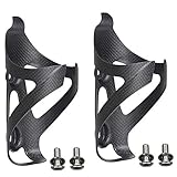 BNVB Water Bottle Cage, 3k Matte Full Carbon Fiber Lightweight and Strong Bicycle Water Bottle Holder Bike Cages Brackets - 2 Pcs