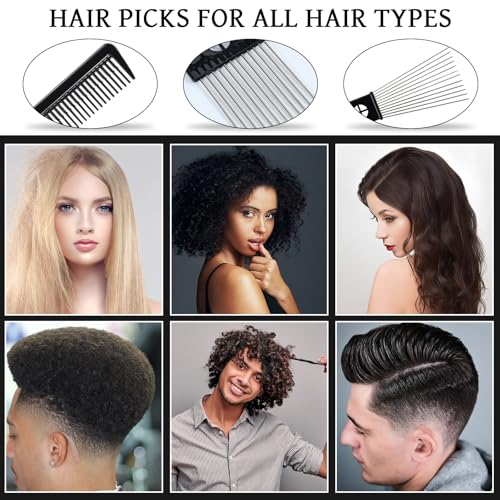 SIMPOR Afro Hair Pick Pack 3 Piezas para Cabello Afro miniatura 6