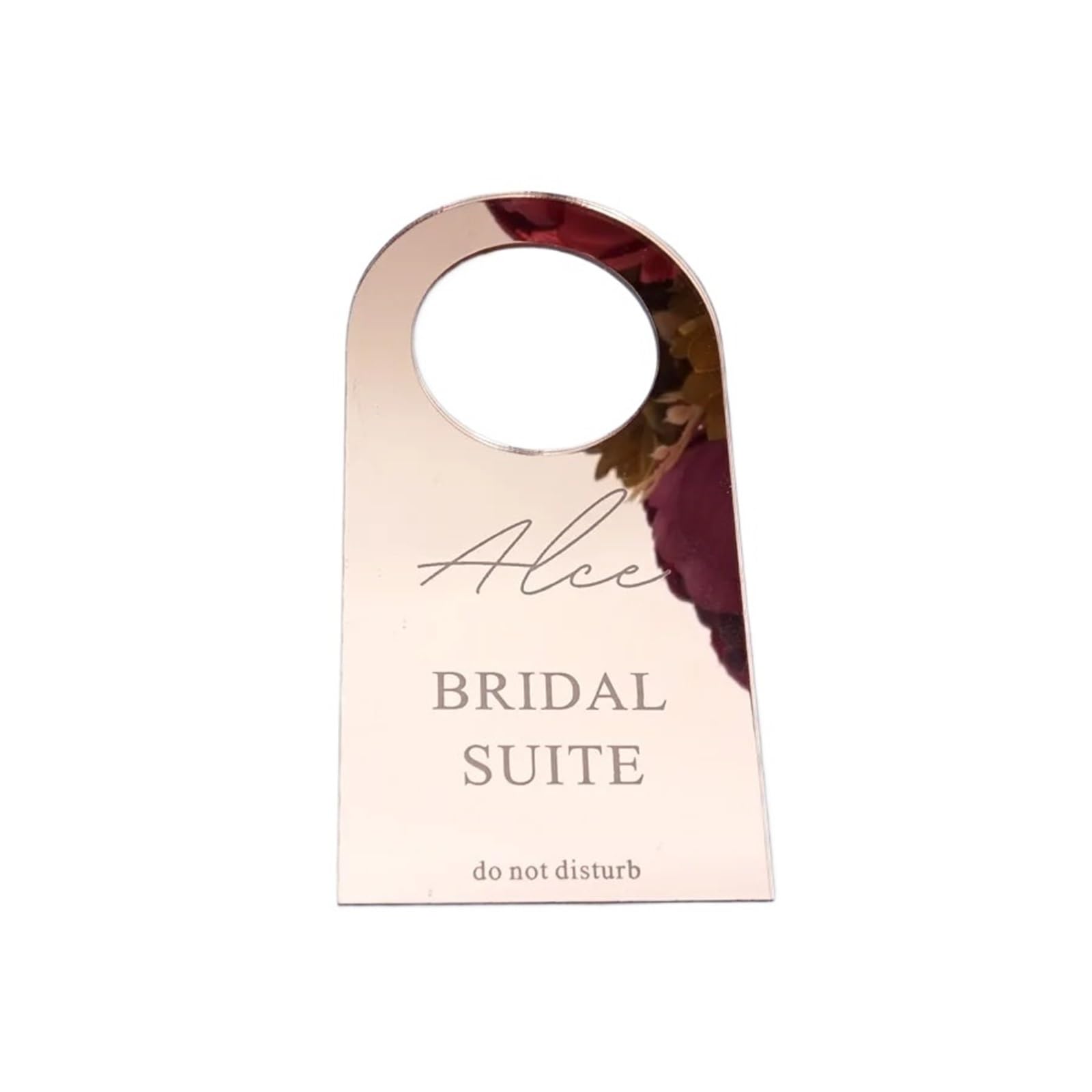 Door Handle Hanging Sign Wedding Door Hanger Personalized Suite Sign Do Not Disturb Hotel Tag(Rose Gold,20x10cm(8x4in))