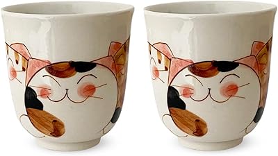 J-kitchens コップ ペアー コップ （ 湯呑 ） 三匹の子猫 波佐見焼 工房祥 sho～ 日本製