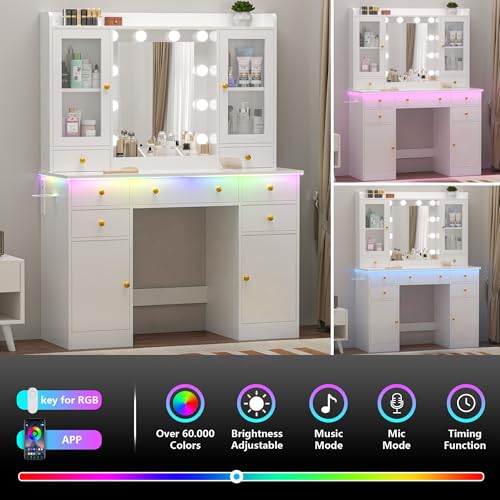 Luxury Makeup Vanity Desk with Lights