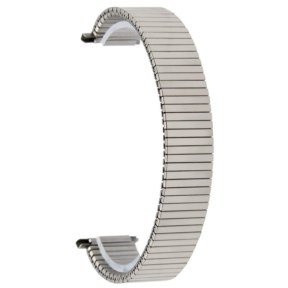 Bracelet de montre en caoutchouc acier inoxydable élastique 21mm