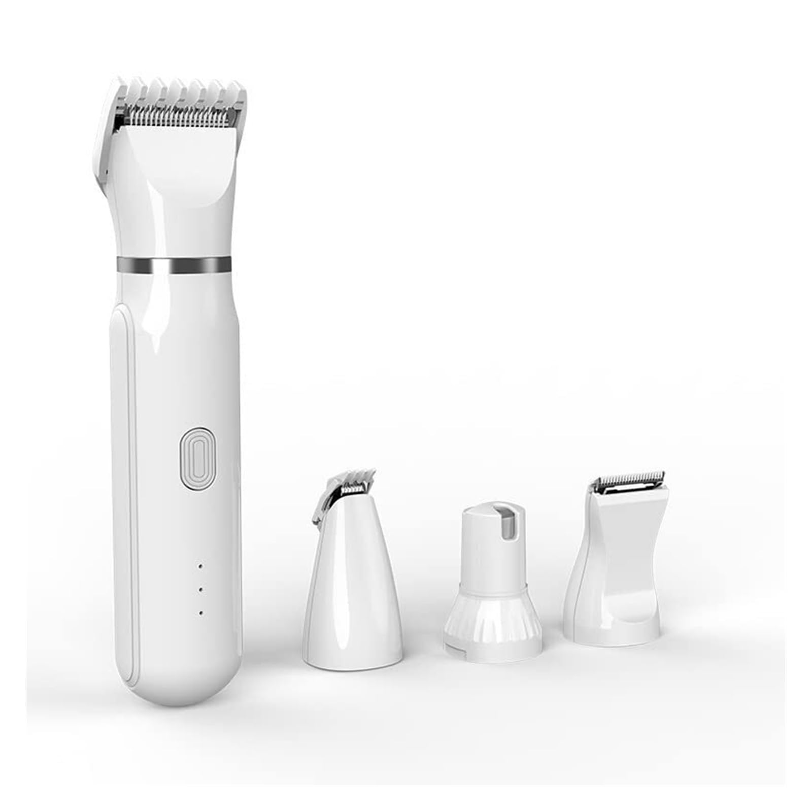 Kit de aseo para mascotas 4 en 1, recortador eléctrico de pelo de perro y gato con molinillo de uñas, cortadora inalámbrica impermeable y 4 accesorios para cara, patas y cuerpo