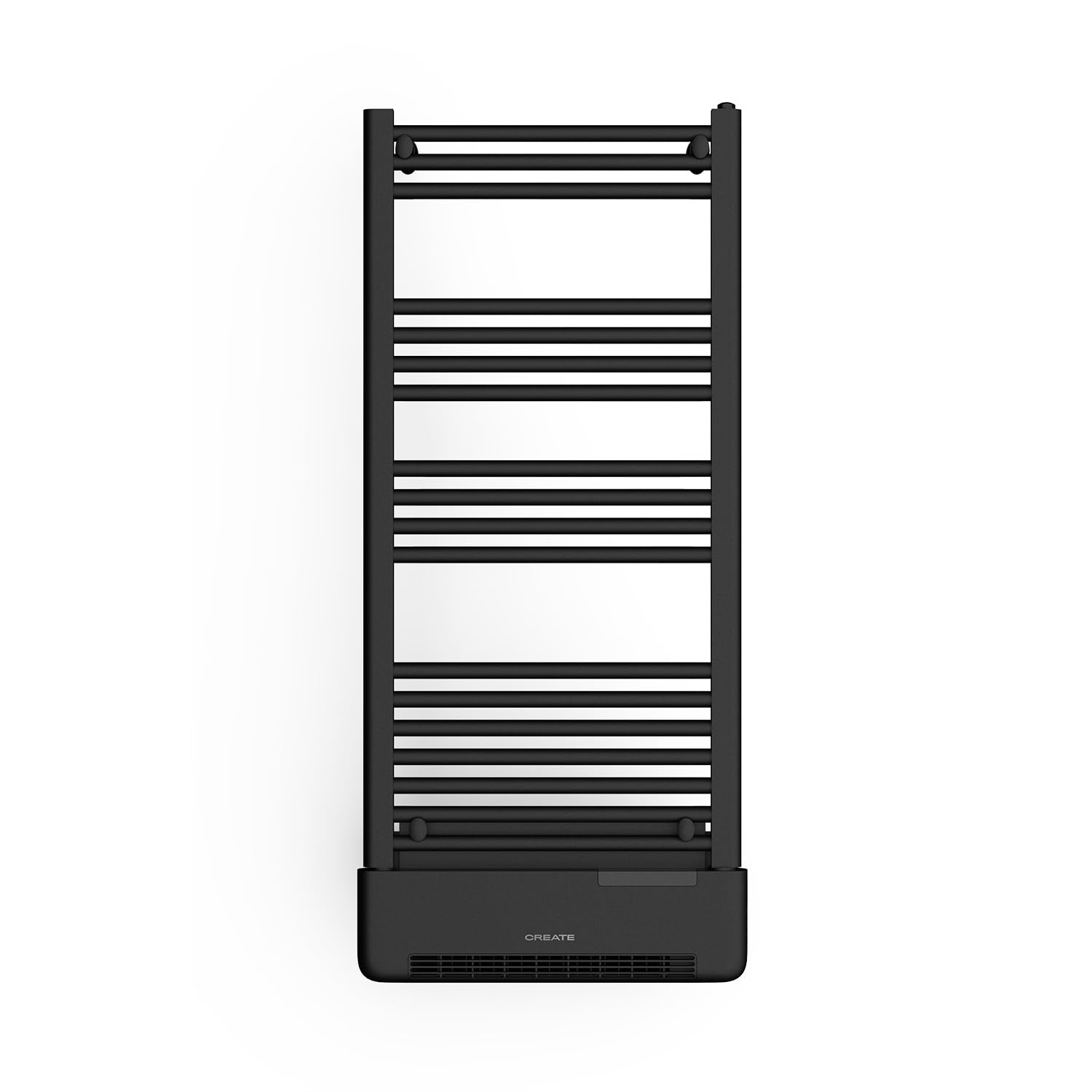 CREATE / Warm Towel Advance/Radiateur sèche-Serviettes électrique avec Chauffage et WiFi, Noir / 51,5x11x115,5 cm/Contrôle par Application, Affichage LDC, 2 puissances, Technologie PTC, 1000W