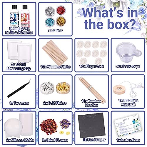 GoodyKing Resin Jewelry Making Starter Kit - Resin Kits for Beginners with Molds and Resin Jewelry Making Supplies - Silicone Casting Mold, Tools Set Clear Epoxy Resin for DIY Jewelry Craft - Thumbnail 2