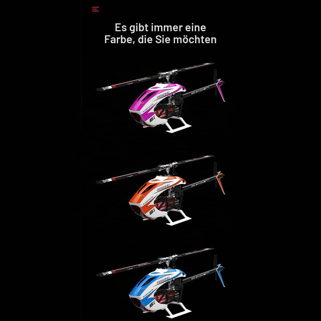 GOOSKY S1 Dual Brushless Direct Drive 3D RC-Hubschrauber, RTF-Fernsteuerungshubschrauber mit Kohlefaserrahmen, App-konfigurierbar und GTS-Flugsteuerungssystem für Hobbyisten