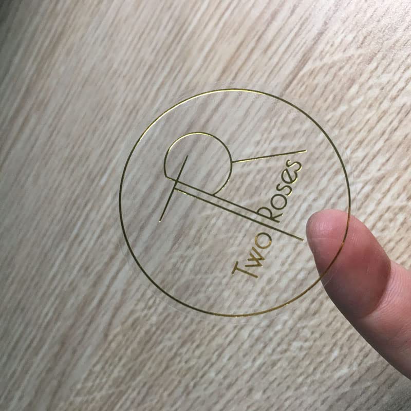 Etiquette transparente autocollante personnalisée et sticker rond transparent 8cm
