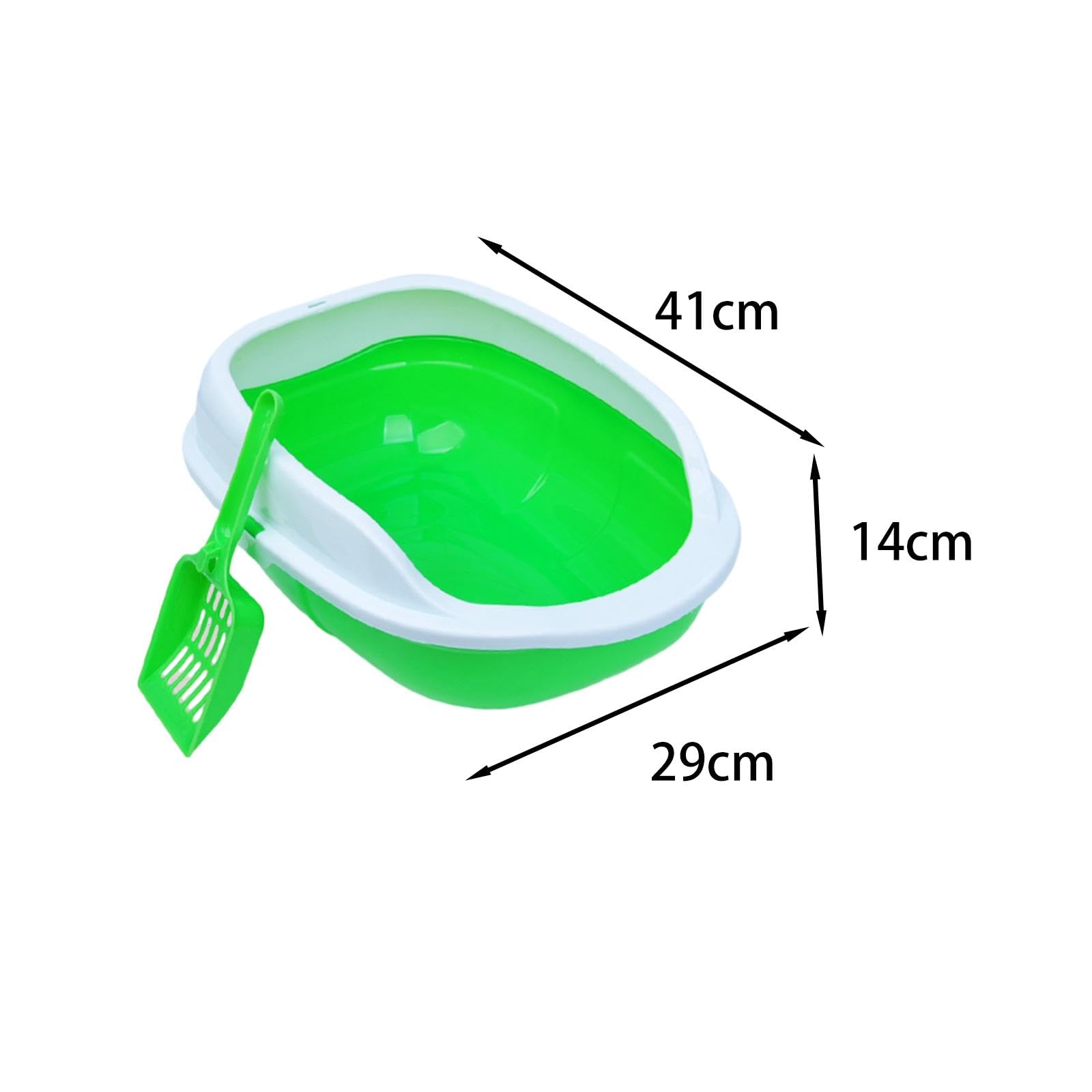 Lettaia, Toilette for gatti con coperchio aperto, lettiera for(Green)
