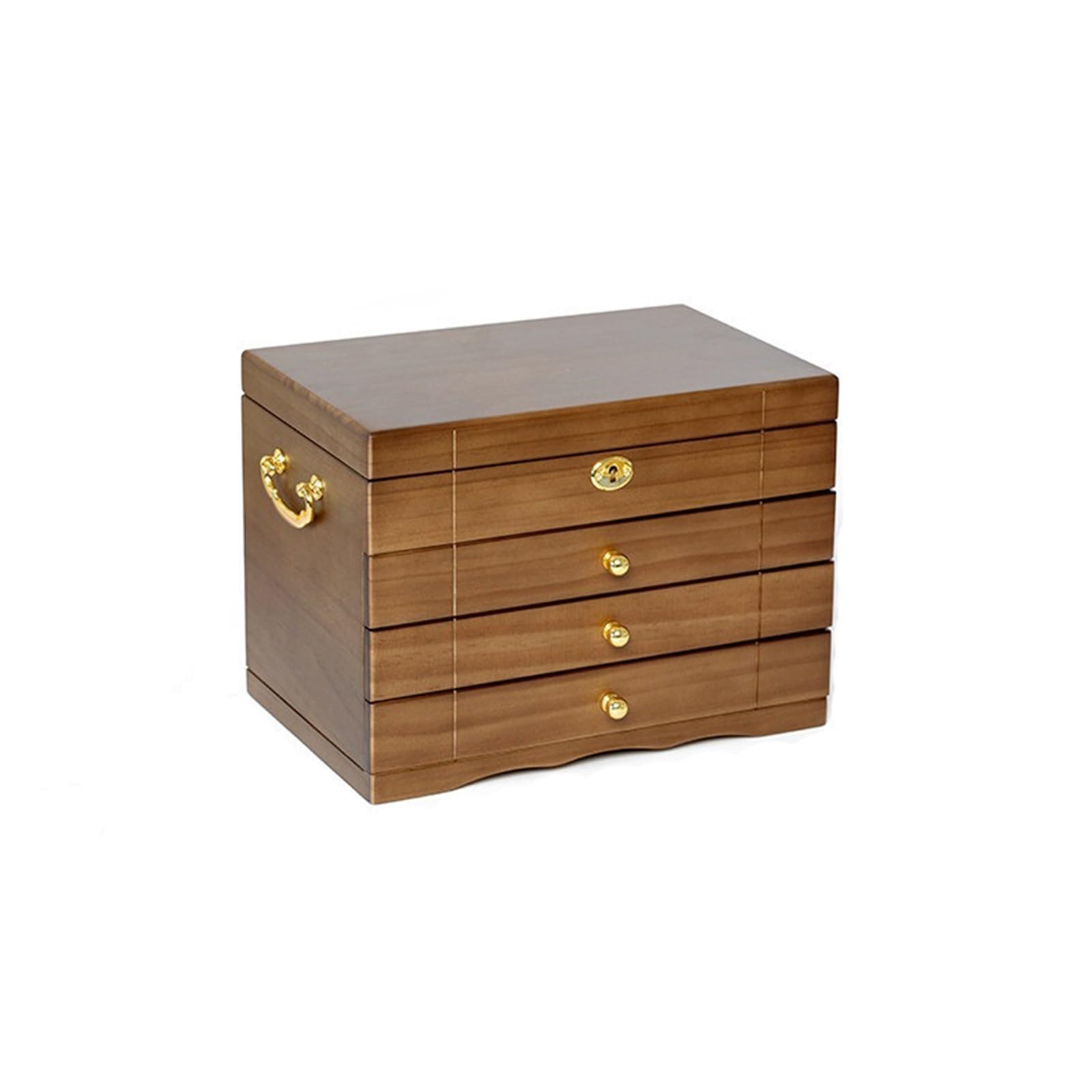 CLQYXRMVC Jewelery Box 4-Tier Wooden Jewelry Box Luxury Case For Necklaces, Earrings, Rings, And Accessories Jewellry Organizer Case