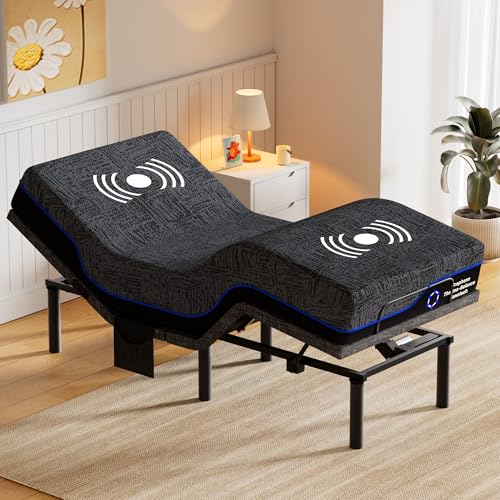 Amada Twin XL Adjustable Bed Frame with Massage & Wireless