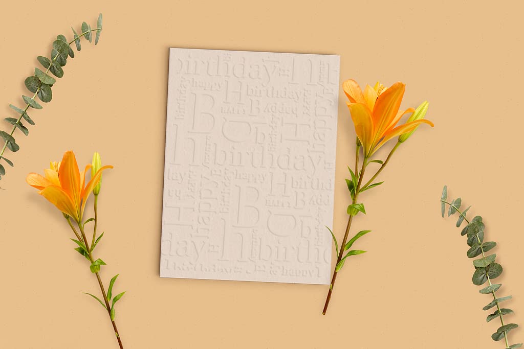 Happy Birthday Plastic Embossing Folders for Card Making Words Background Scrapbooking Plastic Template Photo Album Card Paper Handmade DIY Craft Decoration Template Molds
