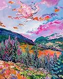 Springbok's Rocky Mountain Twilight 1000 Piece Jigsaw Puzzle Featuring The Impressionistic Painting of The Rockies by Artist Shannon Roman