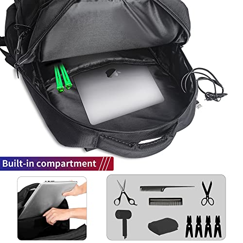 TORIBIO Barber Backpack with USB Port