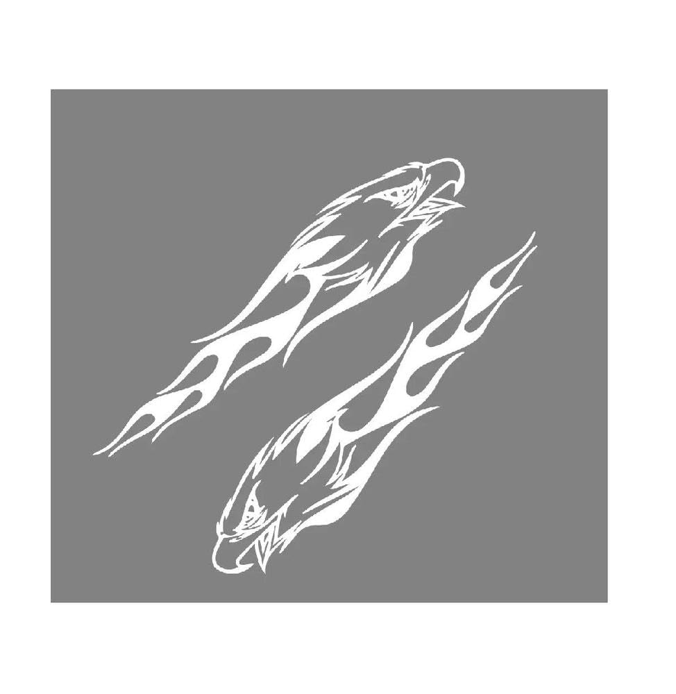 Bertdcx Glossy White Auto Accessory Car Eagle Head Stickers Auto Vinyl Decals Decor Accessories(Glossy White)