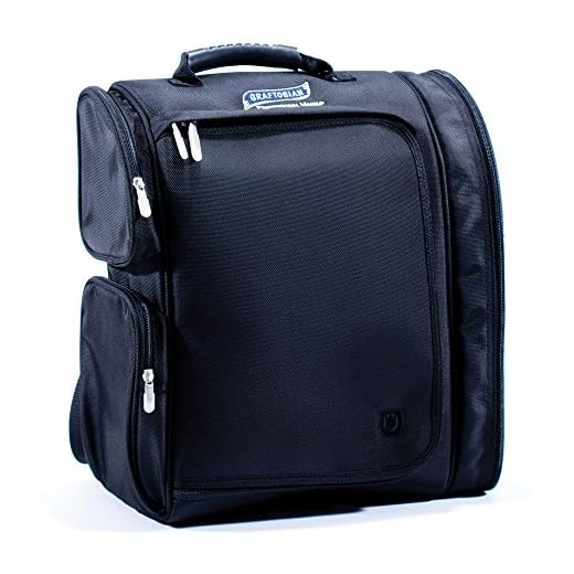 Zuca Makeup Artist Backpack with 2 Vinyl Removable Pouches, 4 Internal Pouches, Thermal Pocket, Mesh Pocket and Straps - Graftobian Professional