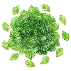 100 pcs-13.5x8.5x2mm-acrylic leaf charms