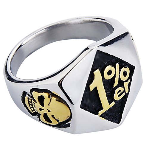 Image of Genuine Stainless Steel Ring Jewelry for Men Fashion Punk Biker Skull Rings